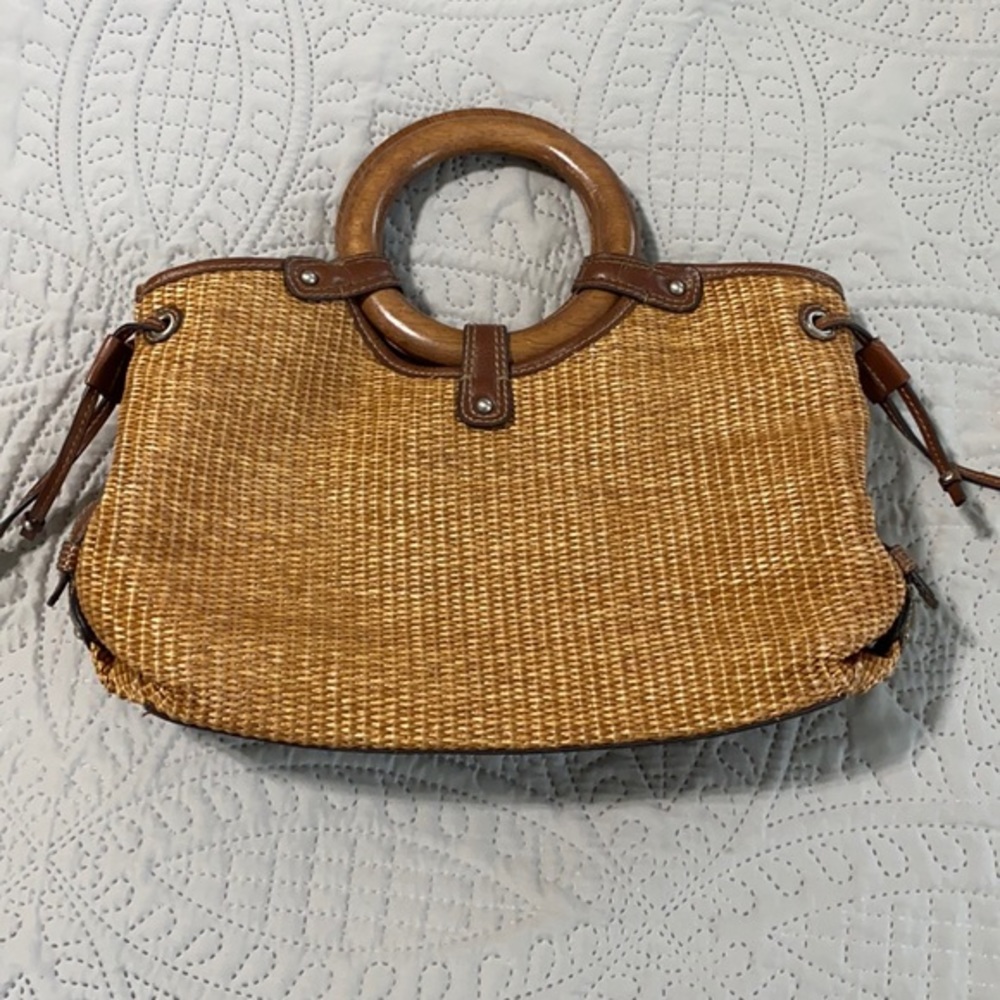 Fossil Rattan Purse